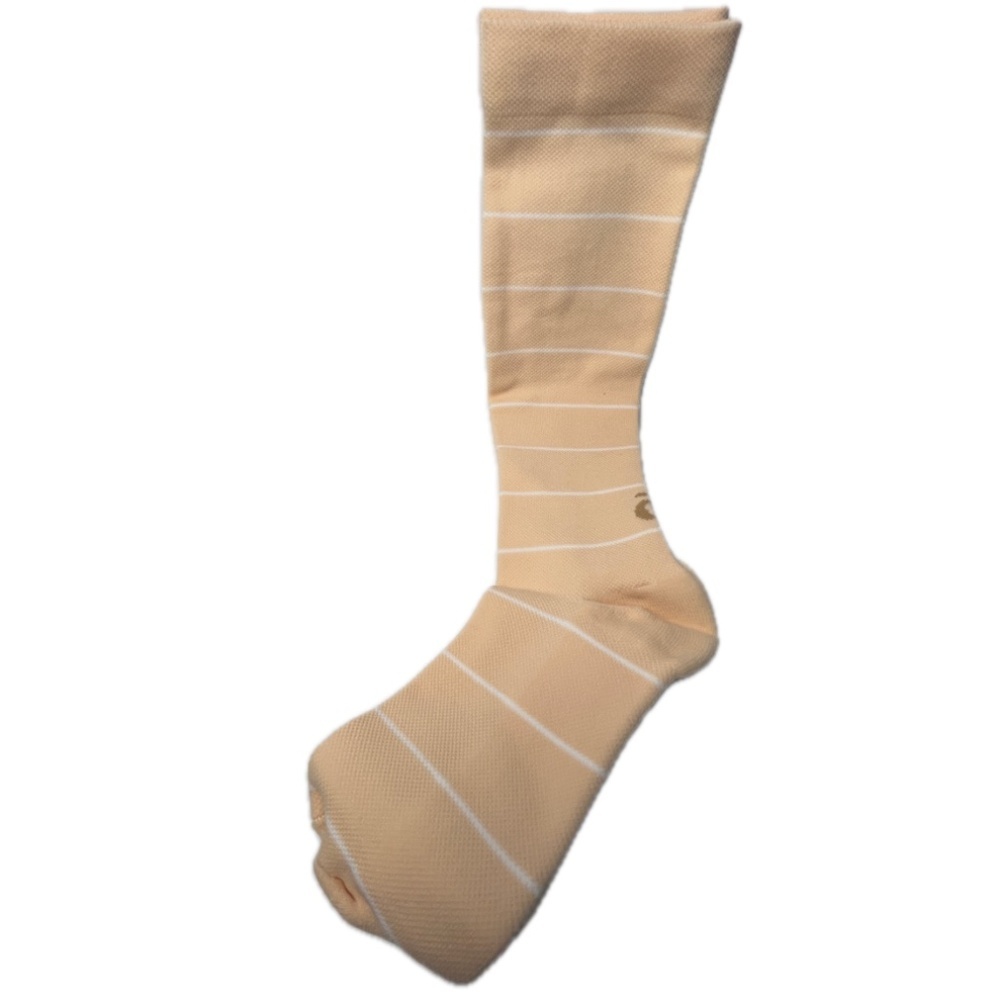 NWT | Clove Compression Socks Latte Stripe | Sz S
